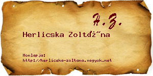 Herlicska Zoltána névjegykártya